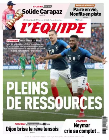 L’équipe du Lundi 3 Juin 2019