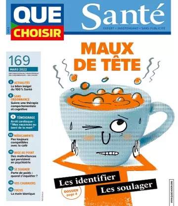 Que Choisir Santé N°169 – Mars 2022