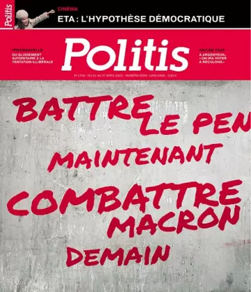 Politis N°1702 Du 21 au 27 Avril 2022