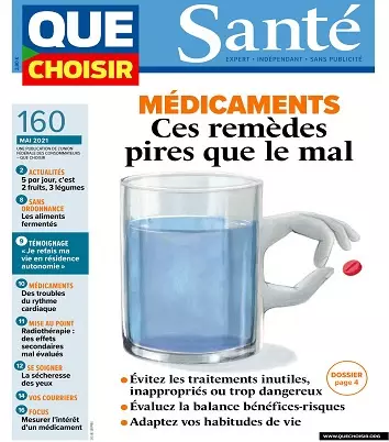 Que Choisir Santé N°160 – Mai 2021