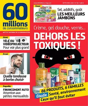 60 Millions De Consommateurs N°561 – Septembre 2020