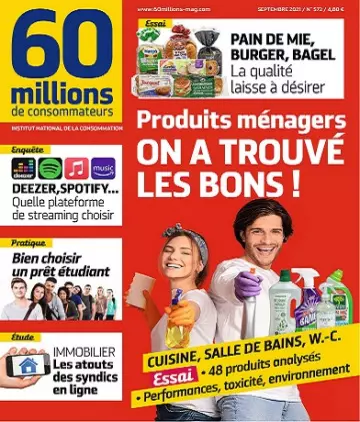 60 Millions De Consommateurs N°572 – Septembre 2021