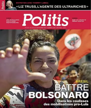 Politis N°1723 Du 15 au 21 Septembre 2022